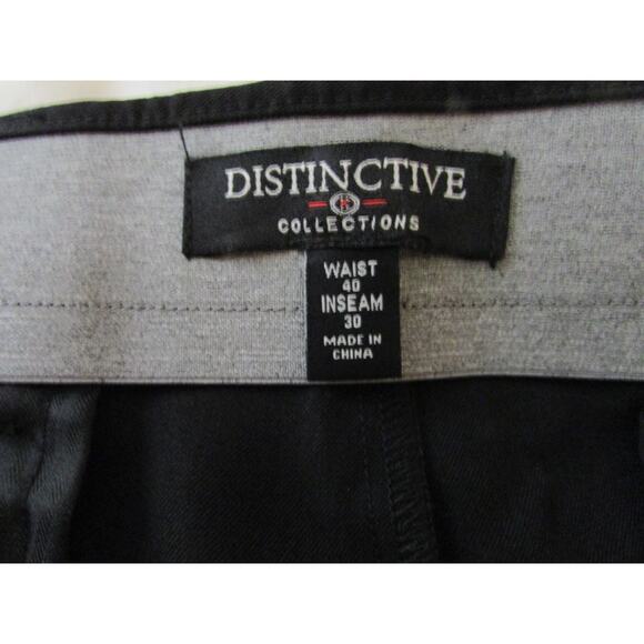 Men's Dress Pants Black Distinctive Collections 40x30 Elastic waist NWT - Picture 5 of 5